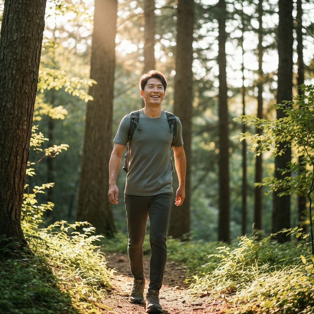 Person enjoying outdoor physical activity